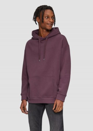 s.Oliver Kapuzen-Sweatshirt mit Logostickerei - lavendel