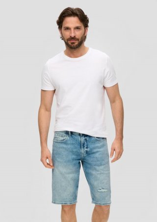 s.Oliver Jeans-Shorts / Regular Fit / Mid Rise / Straight Leg - blau