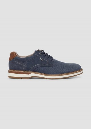 s.Oliver Velours-Halbschuh im sportiven Look - navy