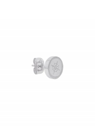 s.Oliver Single-Ohrstecker mit Kompass-Motiv - silber