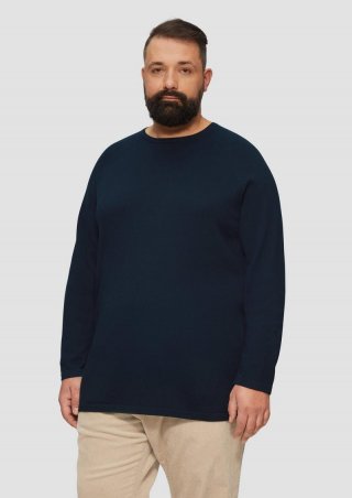 s.Oliver Feinstrickpullover mit Raglanärmeln - navy