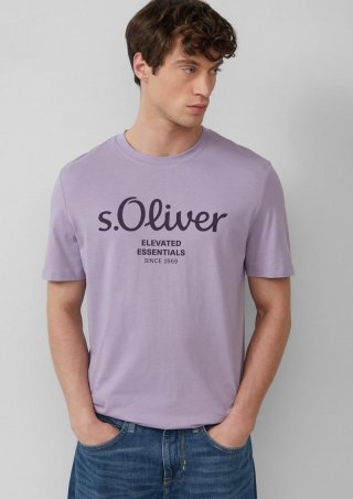 s.Oliver T-Shirt mit Logo-Print - lavendel