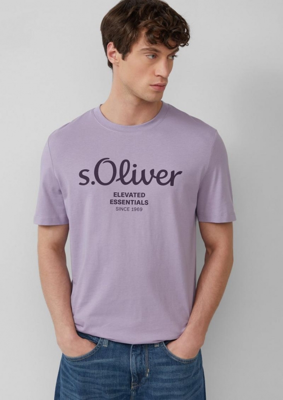 s.Oliver T-Shirt mit Logo-Print - lavendel