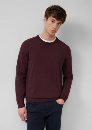 s.Oliver Strickpullover mit Logo-Stickerei - lila