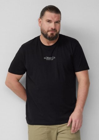 s.Oliver T-Shirt aus Baumwolle mit Logo-Print - schwarz