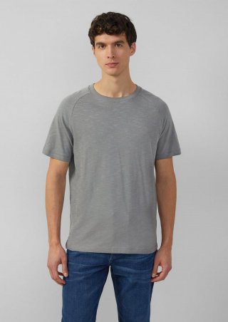 s.Oliver Raglan-Shirt mit Flammgarnstruktur - grau meliert