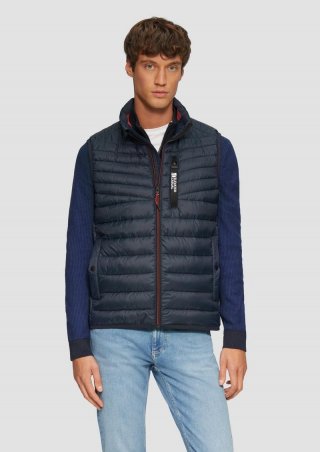 s.Oliver Sportive Steppweste mit Kontrastdetails - navy