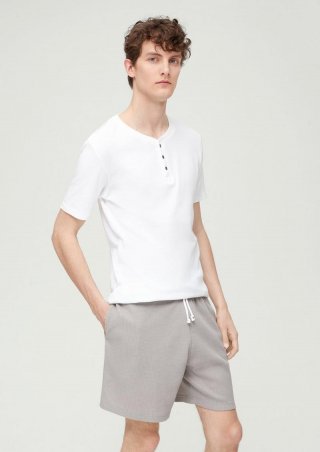 s.Oliver Pyjama-Hose mit Waffelstruktur - schiefergrau