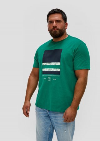 s.Oliver T-Shirt mit Frontprint - smaragd