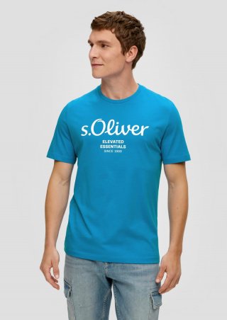 s.Oliver T-Shirt mit Frontprint - blau