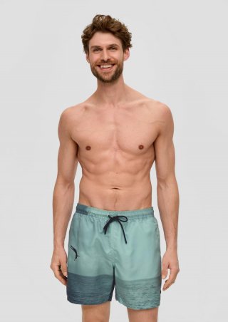 s.Oliver Badeshorts mit All-over-Print - ozeangrün