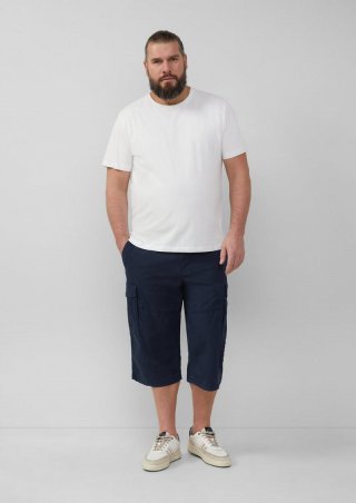 s.Oliver File: Strukturierte Bermuda im Relaxed Fit in 3/4-Länge - tiefblau