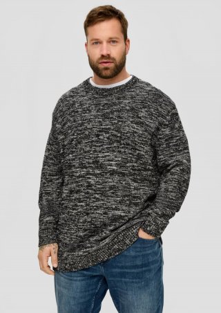 s.Oliver Strickpullover aus Effektgarn - schwarz