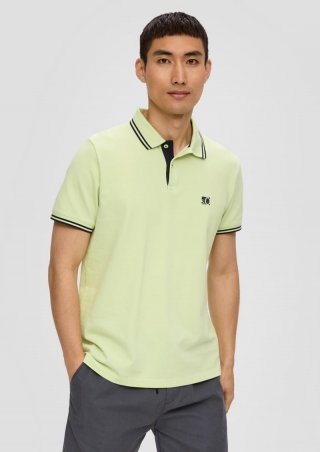 s.Oliver Poloshirt mit Kontrast-Details - limettengrün