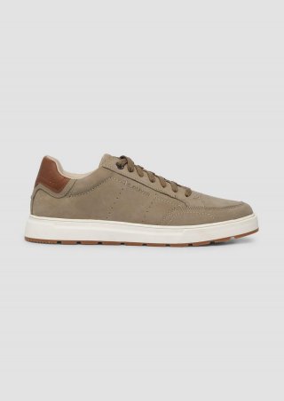 s.Oliver Sneaker im Materialmix - olivgrün