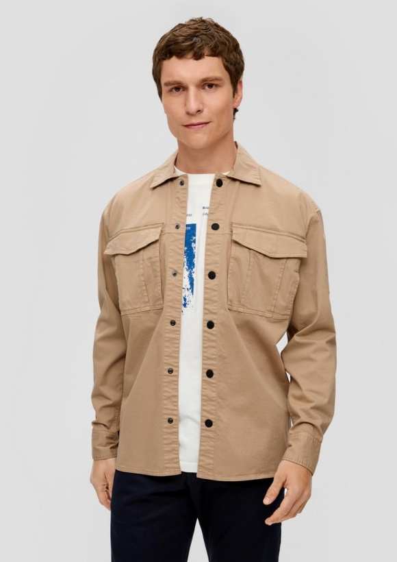 s.Oliver Overshirt aus Twill - sandstein