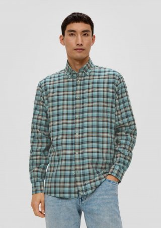 s.Oliver Regular: Button Down-Hemd - helles petrol