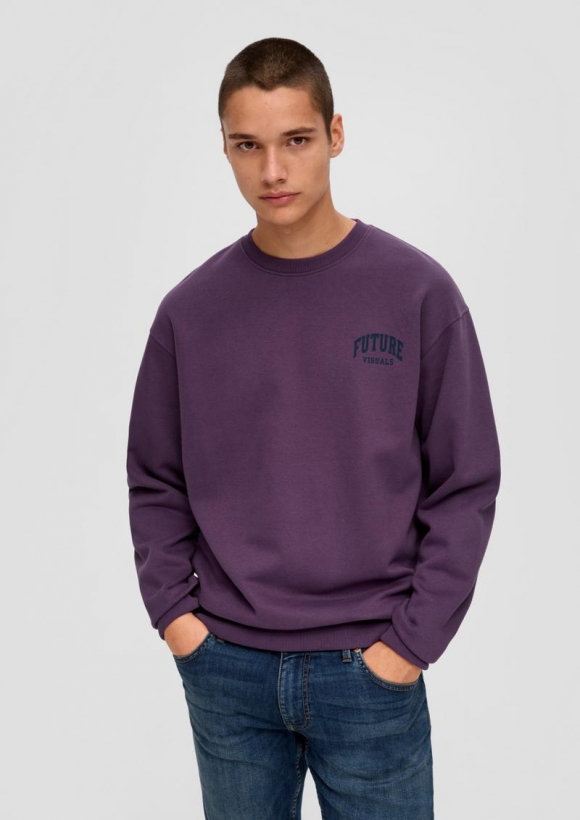 s.Oliver Sweatshirt mit großem Rückenprint - flieder