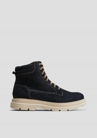 s.Oliver Gefütterte Boots aus Leder - navy