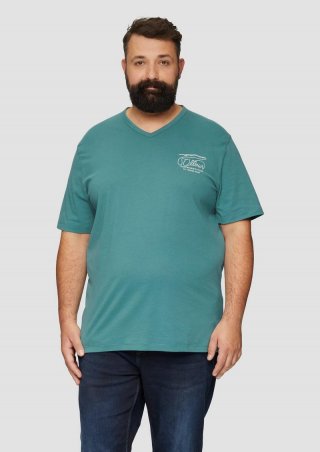 s.Oliver T-Shirt mit Logo-Stickerei - petrol