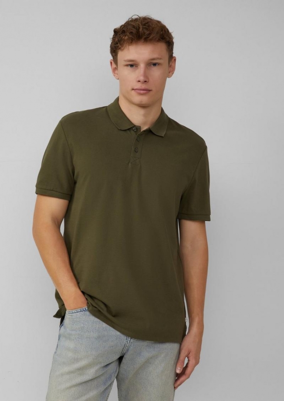 s.Oliver Poloshirt aus Piqué - olivgrün