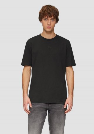 s.Oliver T-Shirt mit Logodruck - schwarz