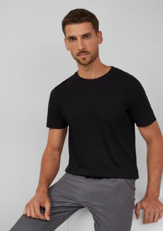 s.Oliver Weiches Kurzarm-T-Shirt aus Baumwoll-Jersey im 5er-Pack - schwarz