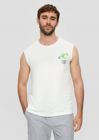 s.Oliver Tanktop mit Frontprint - weiß