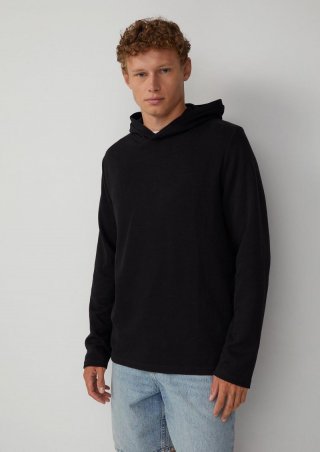 s.Oliver Hoodie aus Rippware - schwarz