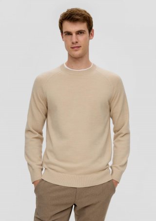 s.Oliver Pullover aus Wollmix - beige