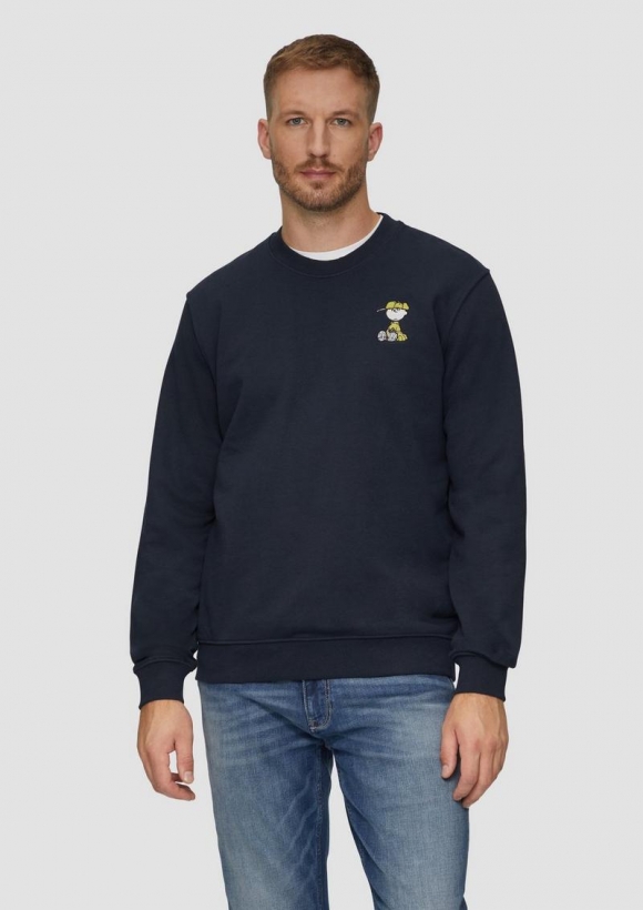 s.Oliver Leichtes Sweatshirt mit Peanuts®-Motiv - navy