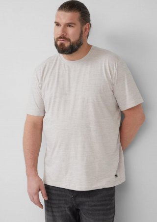 s.Oliver Meliertes T-Shirt aus Baumwollmix - wollweiß