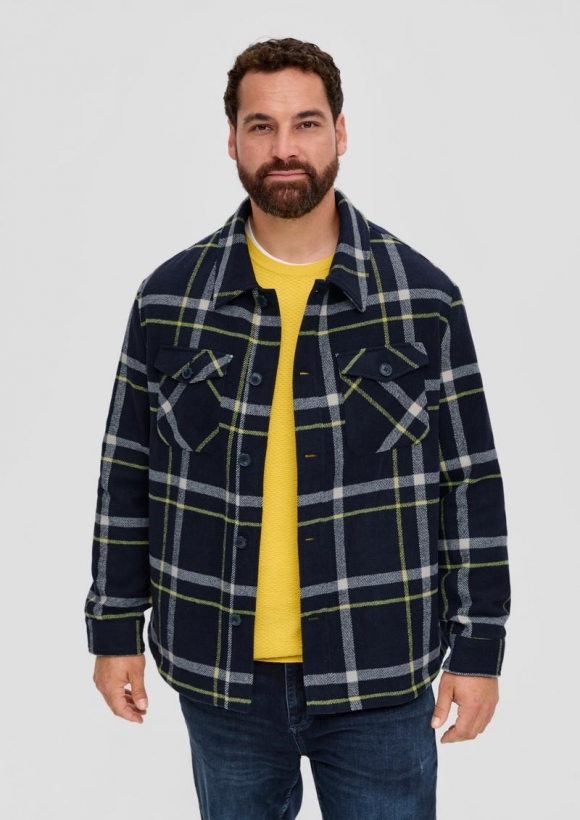 s.Oliver Overshirt in Flanell-Qualität - navy
