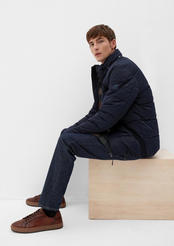 s.Oliver Kapuzenjacke mit Steppung - navy