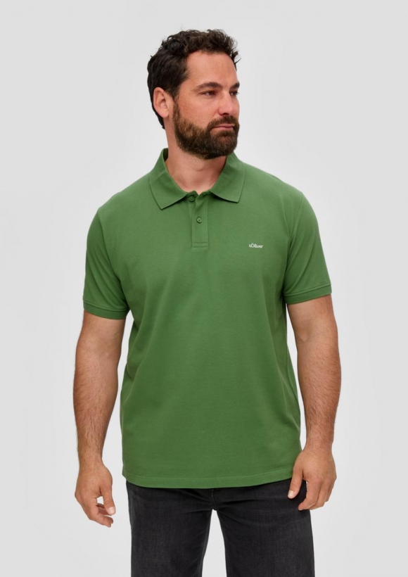 s.Oliver Poloshirt mit Piquéstruktur - bambusgrün