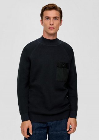 s.Oliver Pullover aus Rippstrick - navy