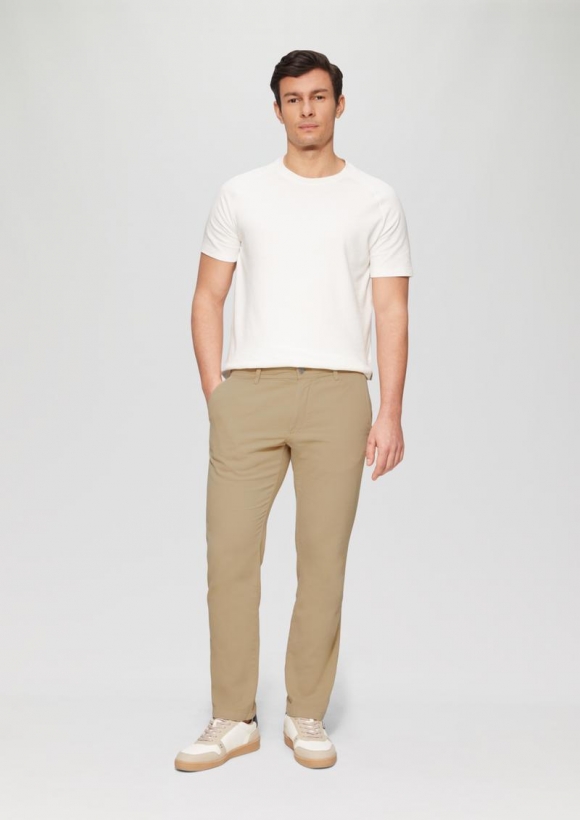 s.Oliver Phoenix: Strukturierte Chino im Regular Fit - beige