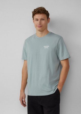 s.Oliver T-Shirt mit kleinem Frontprint - salbeigrün