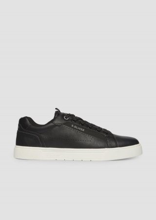 s.Oliver Sneaker in Leder-Optik - schwarz