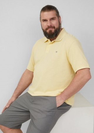 s.Oliver Poloshirt mit kleinem Labelpatch - hellgelb