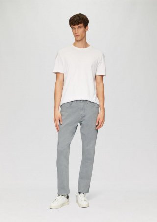 s.Oliver Jeans Benito / Regular Fit / Mid Rise / Straight Leg - schiefergrau