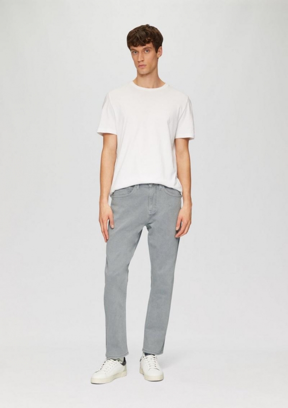 s.Oliver Jeans Benito / Regular Fit / Mid Rise / Straight Leg - schiefergrau