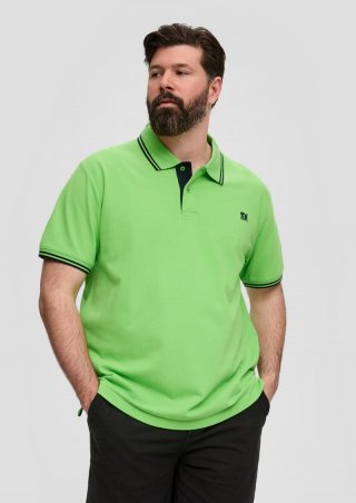 s.Oliver Poloshirt aus Baumwolle mit Logo-Detail - grün