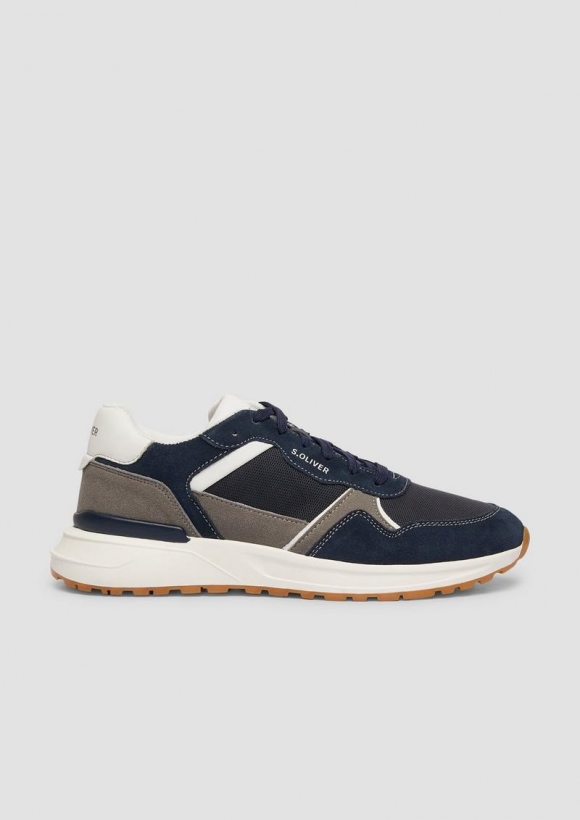 s.Oliver Sneaker mit Kontrast-Details - navy