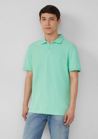 s.Oliver Poloshirt aus Baumwollpiqué - hellgrün