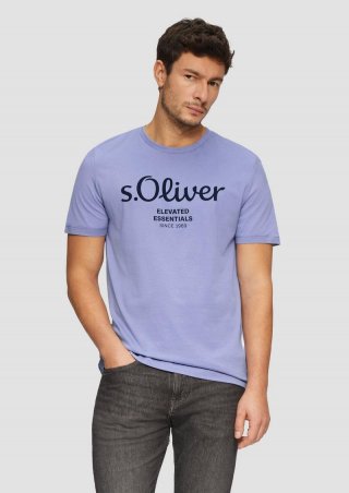 s.Oliver T-Shirt mit Logo-Print - flieder