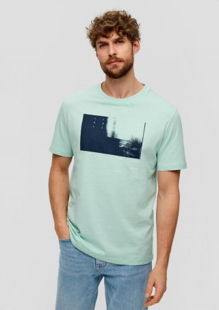 s.Oliver T-Shirt mit Artwork - minze