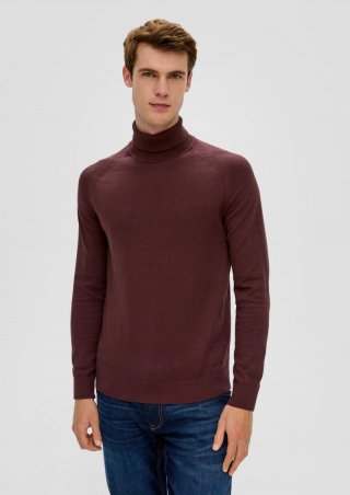 s.Oliver Strickpullover aus Baumwolle - aubergine