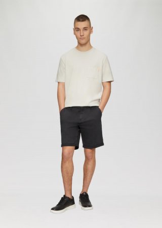 s.Oliver Chino-Shorts John aus Baumwollstretch mit fixiertem Turn-up - navy