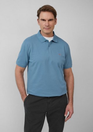 s.Oliver Poloshirt aus Baumwollpiqué - hellblau